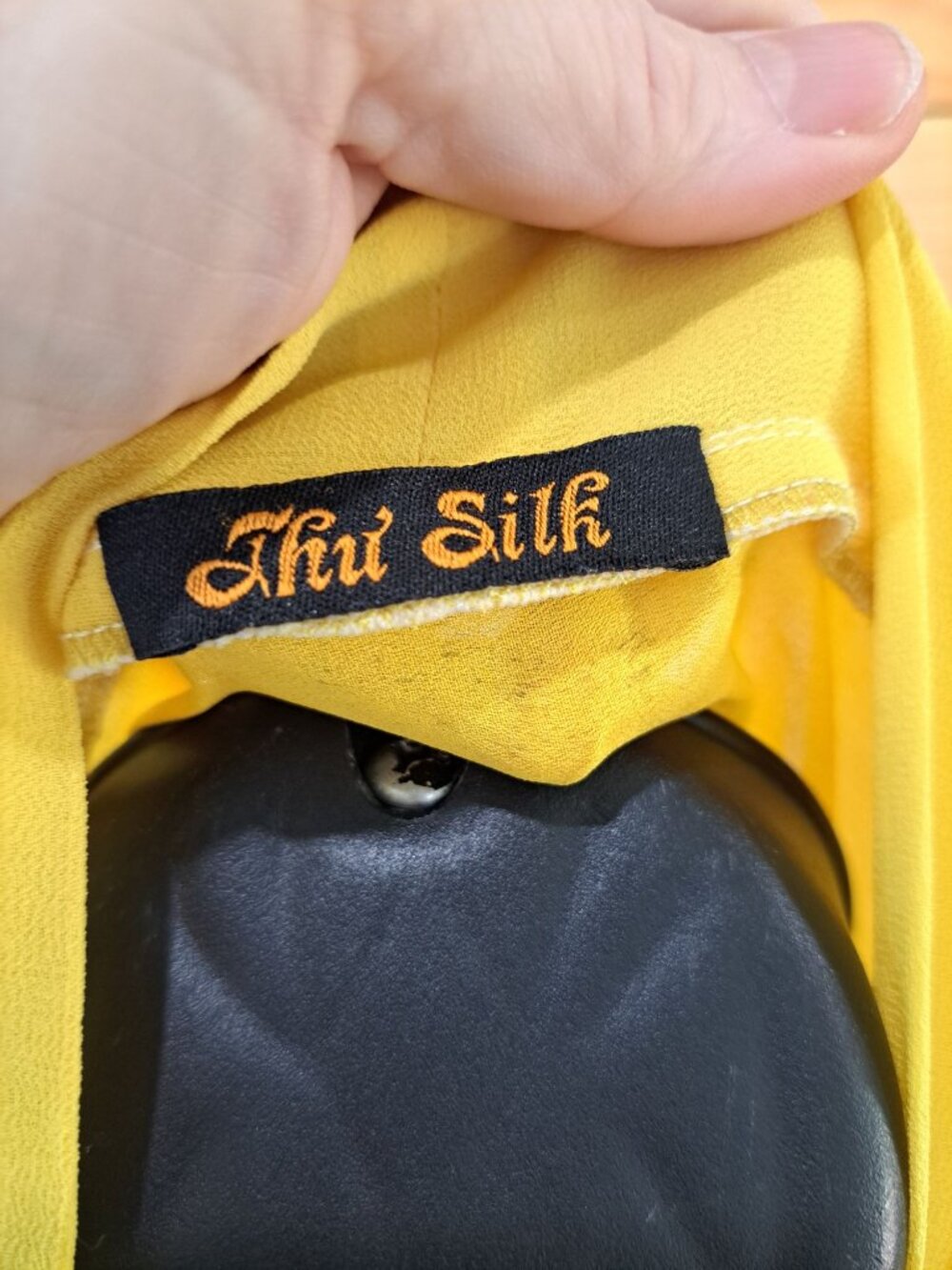 VtgThu Silk Yellow Floral Kimono Robe Belt Chiffon Womens One Size Fits Most - Picture 6 of 8